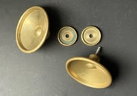 Image 12 of Set of Circular Push-Pull Door Handles in Brass (2 Sets Available)