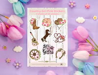 Country Girl Pink Sticker Sheet