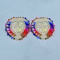 Image 1 of Vibrant beaded earrings 