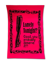 Image 2 of Lonely Tonight? A2 Screen Print on Neon Pink Paper
