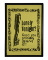 Lonely Tonight? A2 Screen Print on Yellow Paper