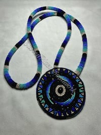 Image 1 of Native American beaded medallion