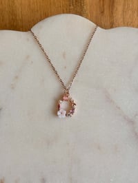 Image 2 of Pre-Order <br> Pink Wreath Drop Necklace (Rose Gold)