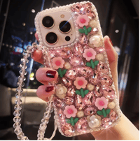 Image 2 of Fashion Luxury Butterfly, Flower Crystal Diamonds, Sparkling Diamond Light, Pure Handmade