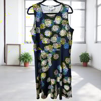 LEOTA DRESS BLUE AND YELLOW 