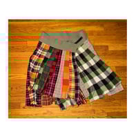 Image 2 of 1 OF 1 PATCHWORK FLANNEL PLEATED SKIRT / KILT
