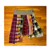 Image 3 of 1 OF 1 PATCHWORK FLANNEL PLEATED SKIRT / KILT