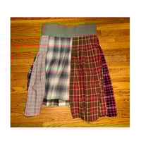 Image 4 of 1 OF 1 PATCHWORK FLANNEL PLEATED SKIRT / KILT