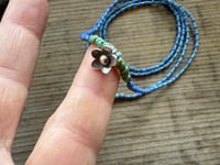 Image 2 of Meadow Flowers . seed beads and sterling silver necklace / n9