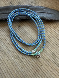 Image 3 of Meadow Flowers . seed beads and sterling silver necklace / n9