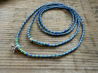 Image 1 of Meadow Flowers . seed beads and sterling silver necklace / n9