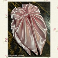 Image 1 of Light Pink Satin Tailed Ballet Bow