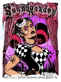 Image 1 of Soundgarden Poster King Animal Tour 2013 at Tower Theatre Philadelphia Official Poster