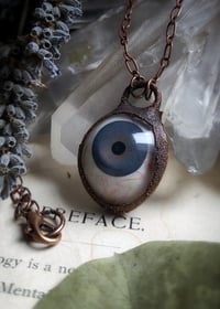 Image 5 of Prosthetic Eye Pendant - Gray Blue