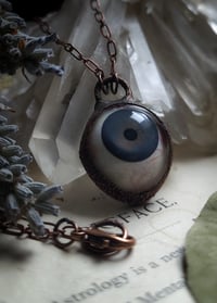 Image 2 of Prosthetic Eye Pendant - Gray Blue