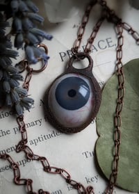 Image 4 of Prosthetic Eye Pendant - Gray Blue