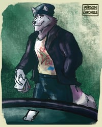 Image 2 of Vegas Wolf Medium Print 8x10