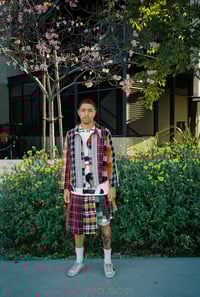 Image 4 of 1 OF 1 Patchwork Flannel Button UP 