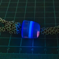 Image 2 of Edc lanyard bead- tinted resin purp glow