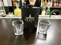 Image 2 of Stainless Steel Flask and 2 Shot Glasses