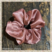 Image 2 of Mauve Satin Small Scrunchie 