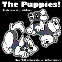 Love Puppy Vinyl Stickers