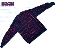 Image 2 of XL blue maze crewneck