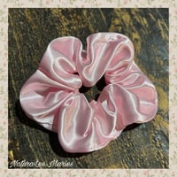 Image 2 of Light Pink Satin Small Scrunchie 
