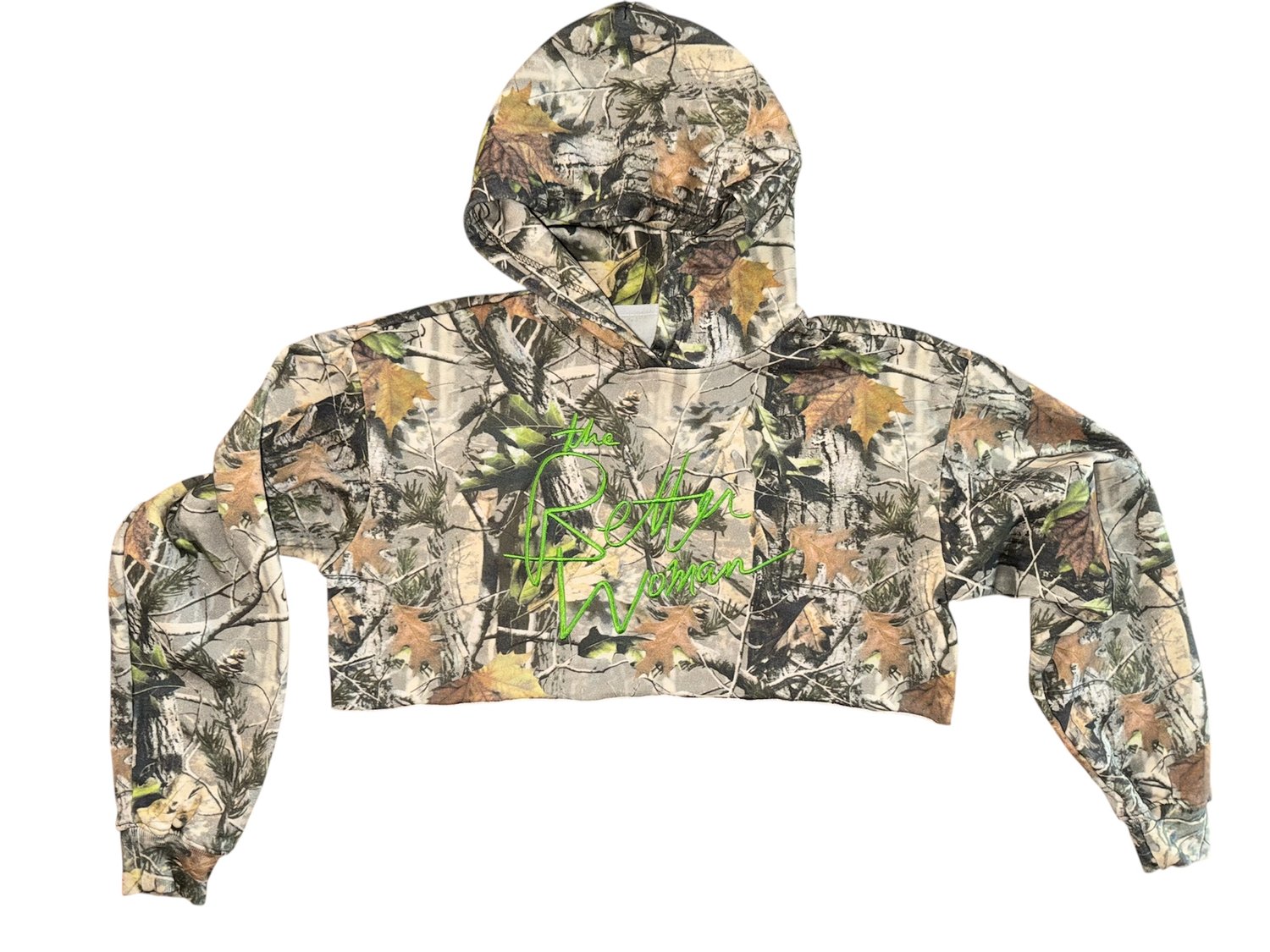 Image of Cropped Camo Hoodie