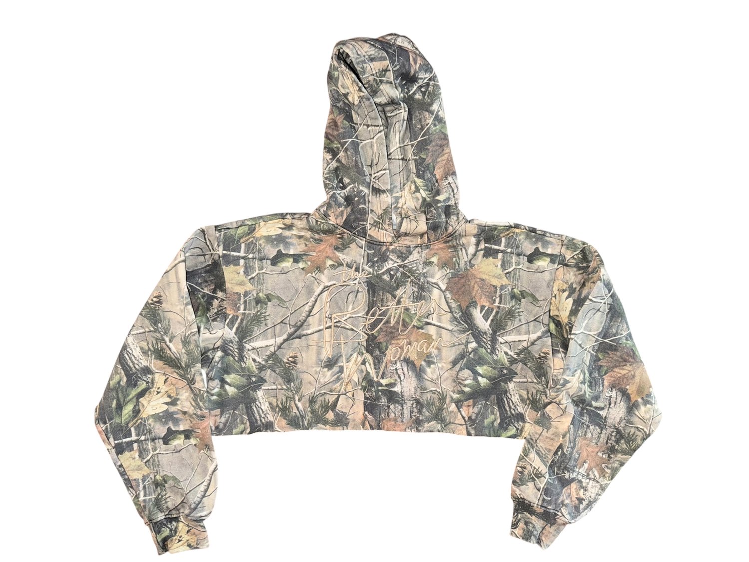 Image of Cropped Camo Hoodie