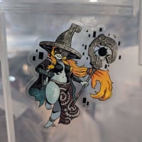 Image 2 of Thicc Midna Witch - 3 inch Transparent Vinyl Sticker