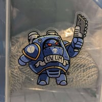 Image 2 of Ovum-Pattern Tactical Dreadnought Armor - 4 inch Transparent Vinyl Sticker