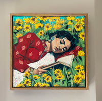 Image 1 of Reading with Wildflowers (12" x 12")
