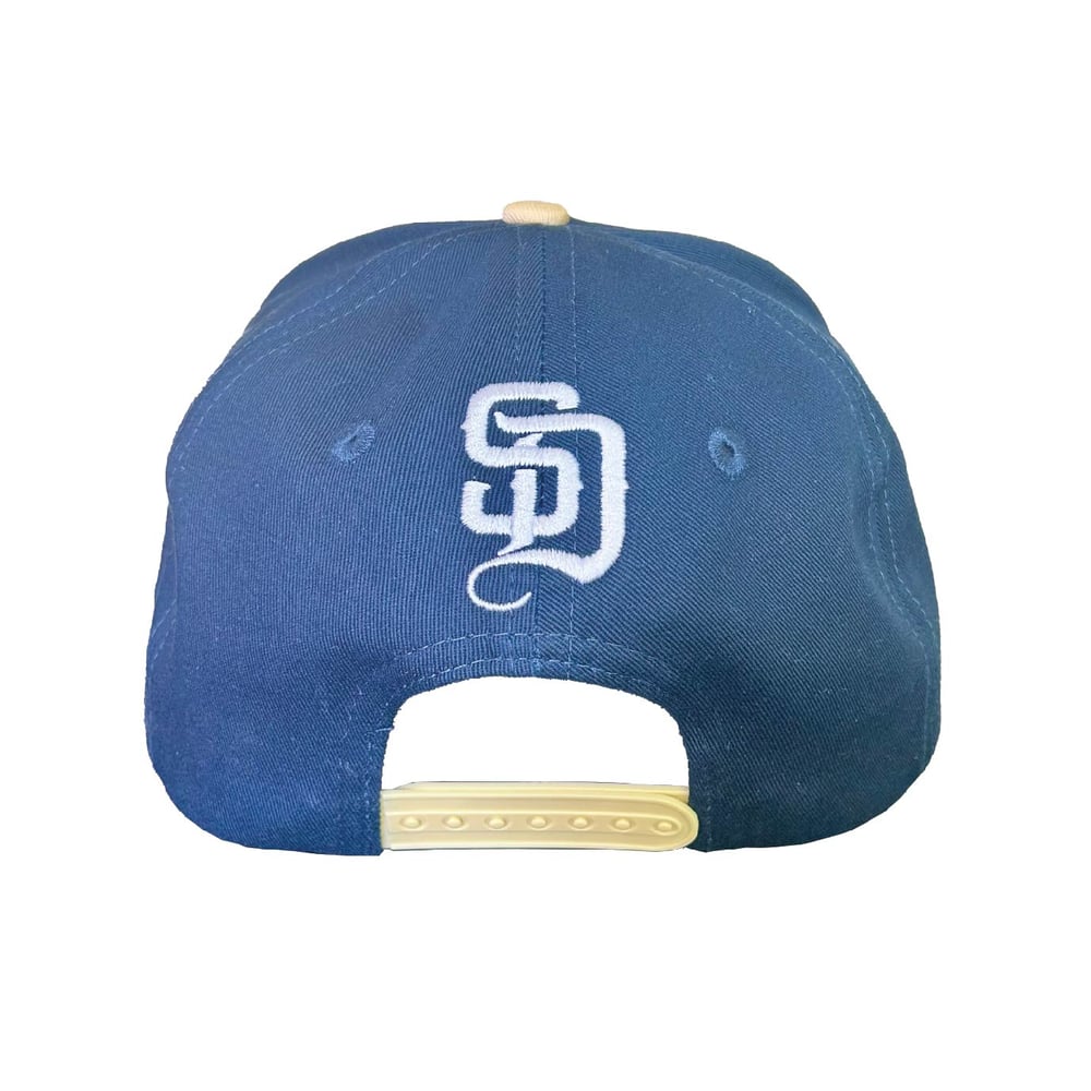Image of "DAYGO" Baseball Hat (Navy/Tan)