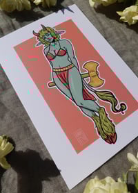 Image 3 of Minotaur Monster Girl print