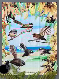 Image 1 of Fantails at the beach - Tea towel 