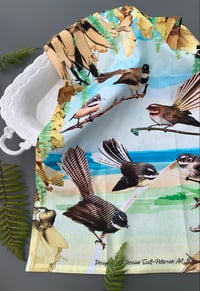Image 5 of Fantails at the beach - Tea towel 