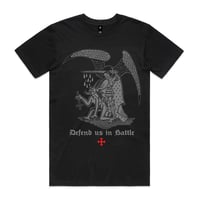 Image 1 of Defend us in battle tshirt