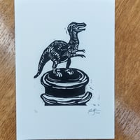 Image 1 of The Leith Dinosaur, limited edition linoprint