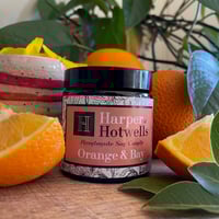 Image 2 of ORANGE AND BAY CANDLE JAR