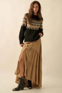 Image 1 of Raglan Fair Isle Pullover