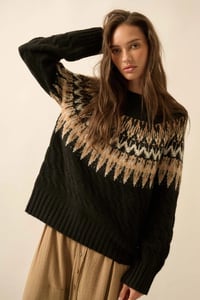 Image 2 of Raglan Fair Isle Pullover
