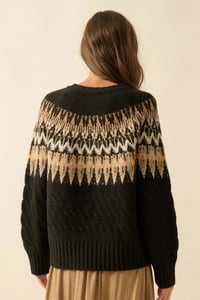 Image 6 of Raglan Fair Isle Pullover
