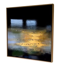 Image 3 of Original Canvas - Golden Swallows - 40" x 40"