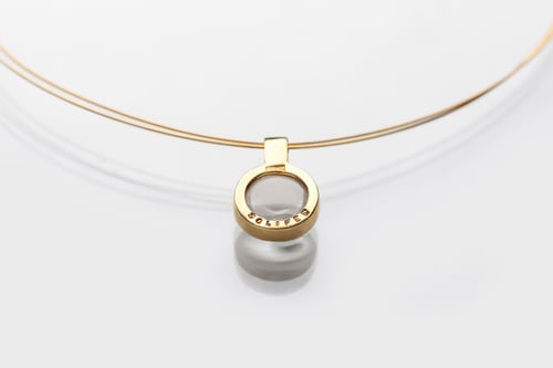 Image of "Bringer of the sun" gold plated silver pendant with rock crystal  · SOLIFER ·