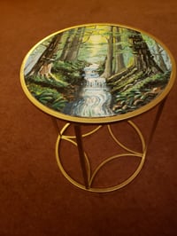 Image 1 of Original Hand painted upcycled Table