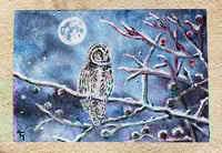 Image 2 of Small Owl Hand Painted Table