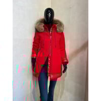 CHAQUETA ROJA  CON PELO 