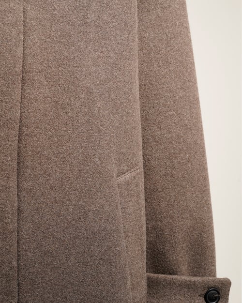 Image of Greige Wool Cashmere Coat