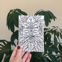 Image 4 of Pack of 4 Green Man Cards